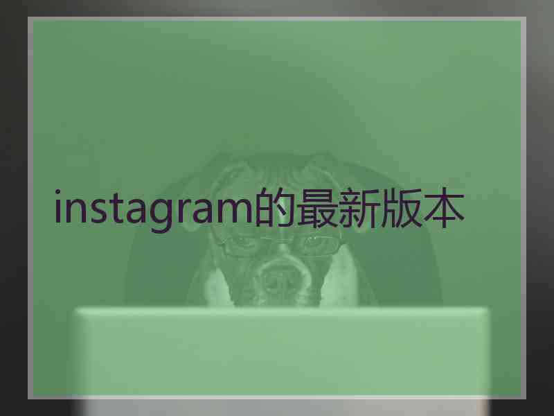 instagram的最新版本