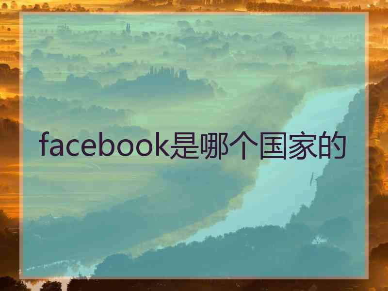 facebook是哪个国家的