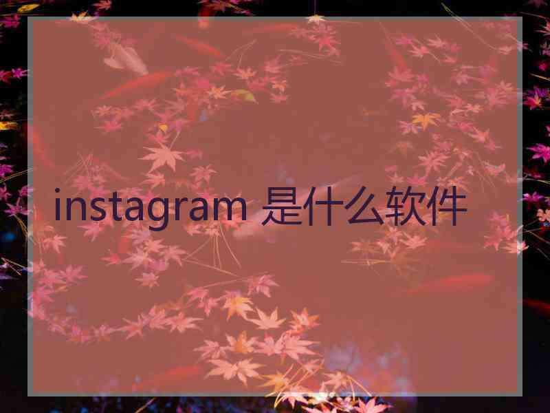 instagram 是什么软件