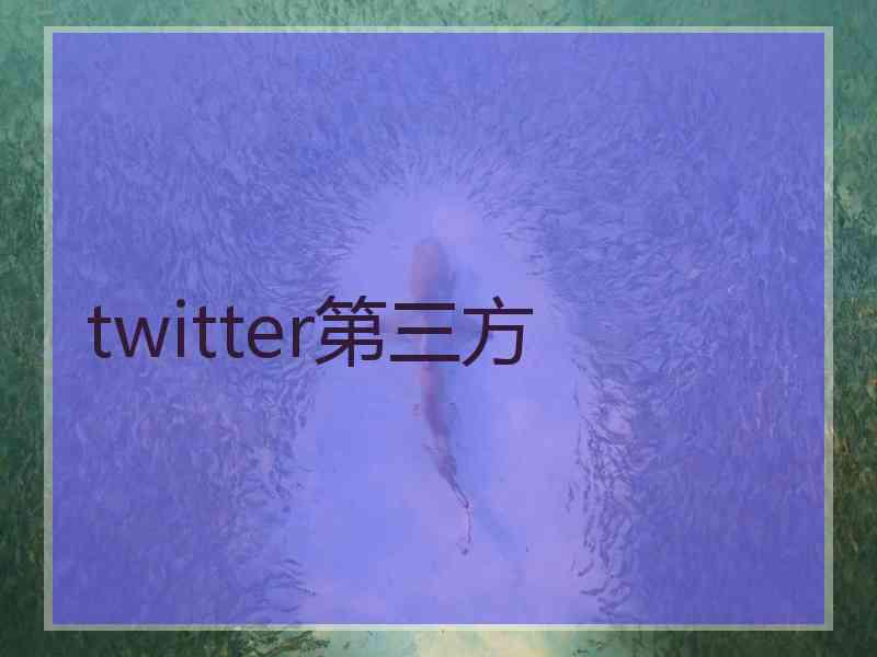 twitter第三方