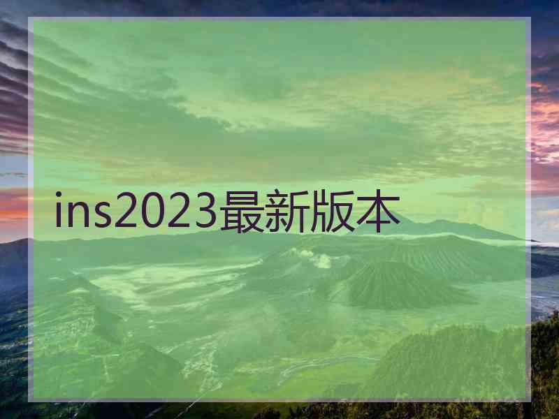 ins2023最新版本