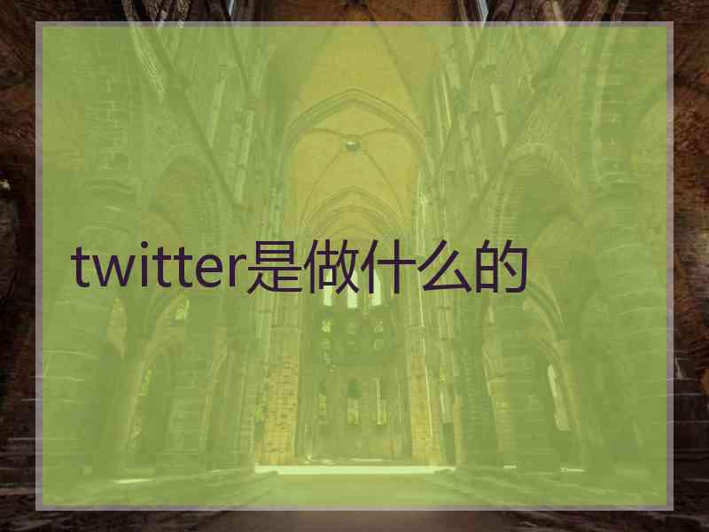 twitter是做什么的