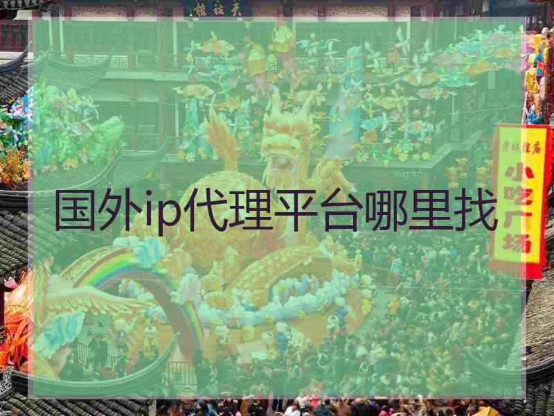 国外ip代理平台哪里找