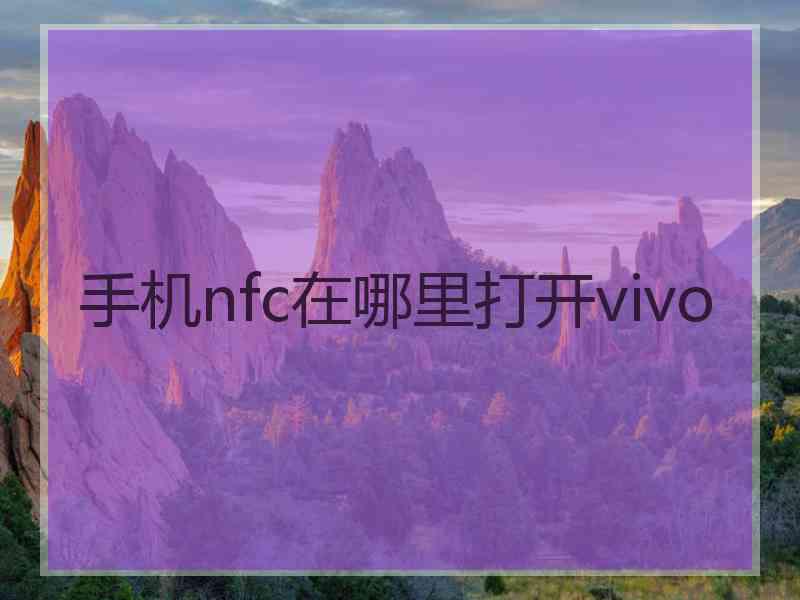 手机nfc在哪里打开vivo